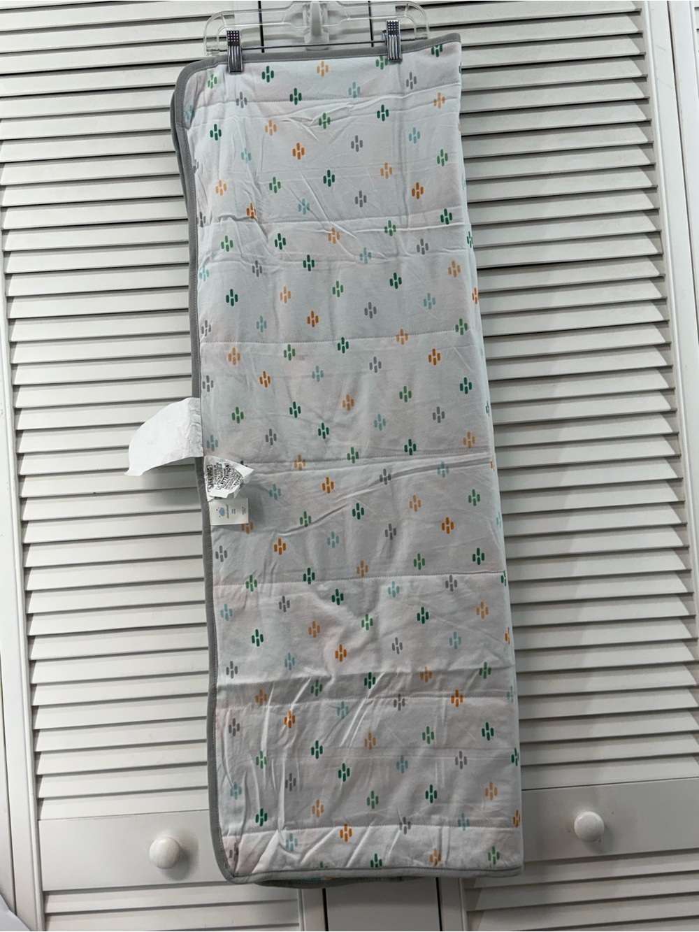 cloud island fox print Aqua & Orange crib Blanket nwot - Picture 4 of 7